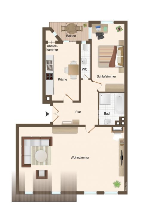 Balkon • Altendorf • Chemnitz • 2-Raum Wohnung • Altbau • modern • Termin vereinbaren • Gutschein