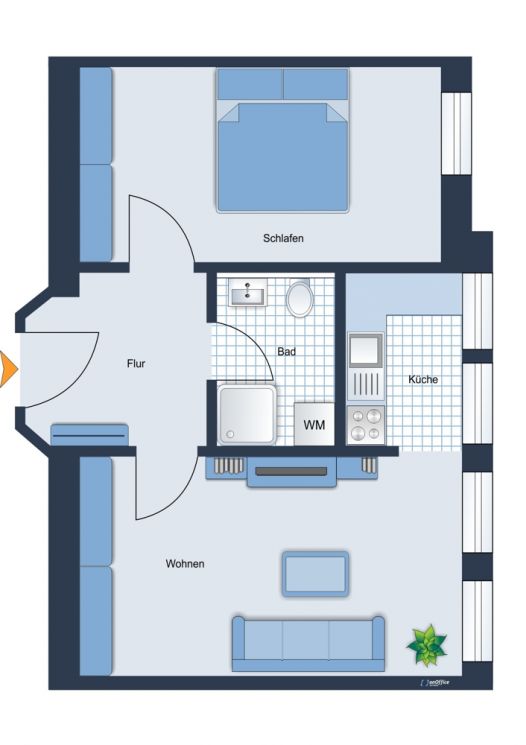 2 Zimmer • Einbauküche •  Studenten Wohnung • Sonnenberg • in Chemnitz • Stellplatz • jetzt anrufen