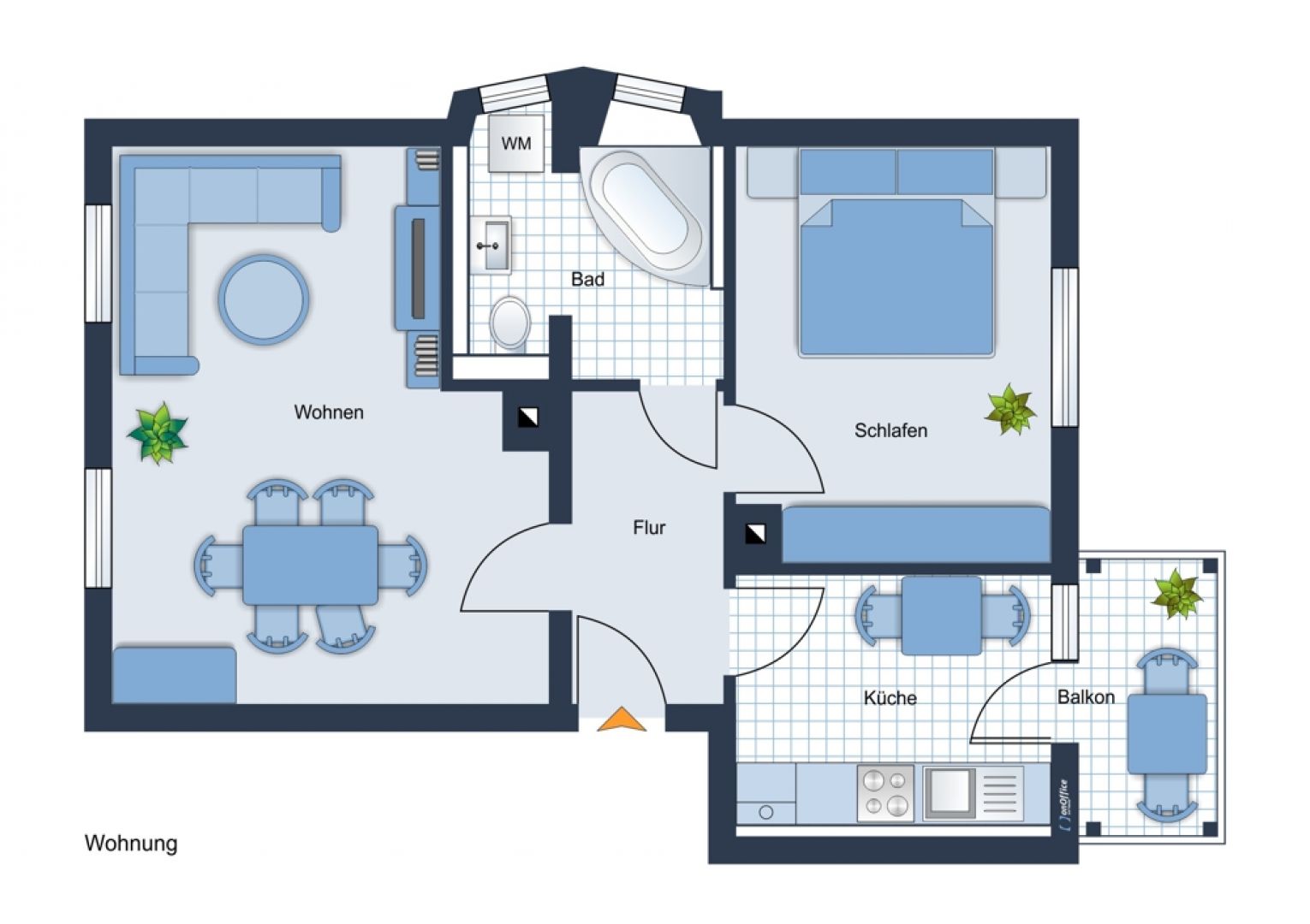 2-Raum Wohnung • Gablenz • Balkon • Tageslichtbad • Wanne • Stellplatz • schnell sein lohnt sich