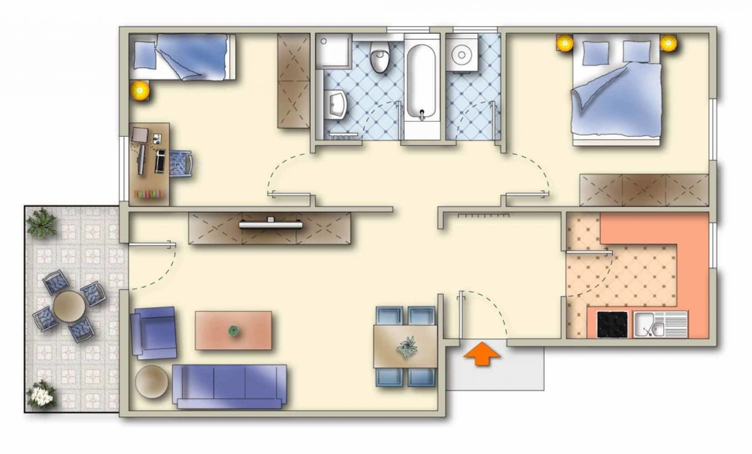 3-Raum Wohnung • Mittelbach • Tageslichtbad • Sonnenbalkon • Tiefgaragenstellplatz • jetzt Mieten