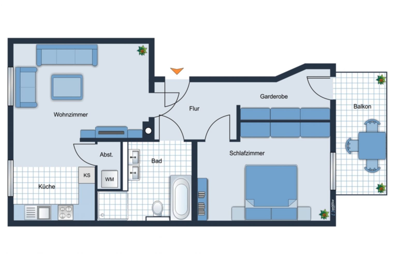 Erstbezug • 2-Raum Wohnung • Chemnitz • Balkon • Fußbodenheizung • Lutherviertel • jetzt anrufen