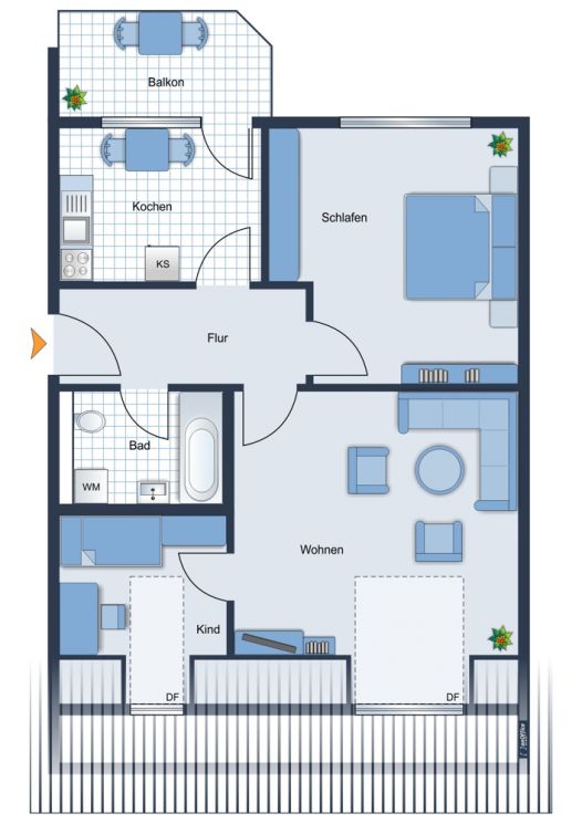 3-Raum Wohnung • in Glauchau • Balkon • ruhig gelegen • jetzt Termin vereinbaren