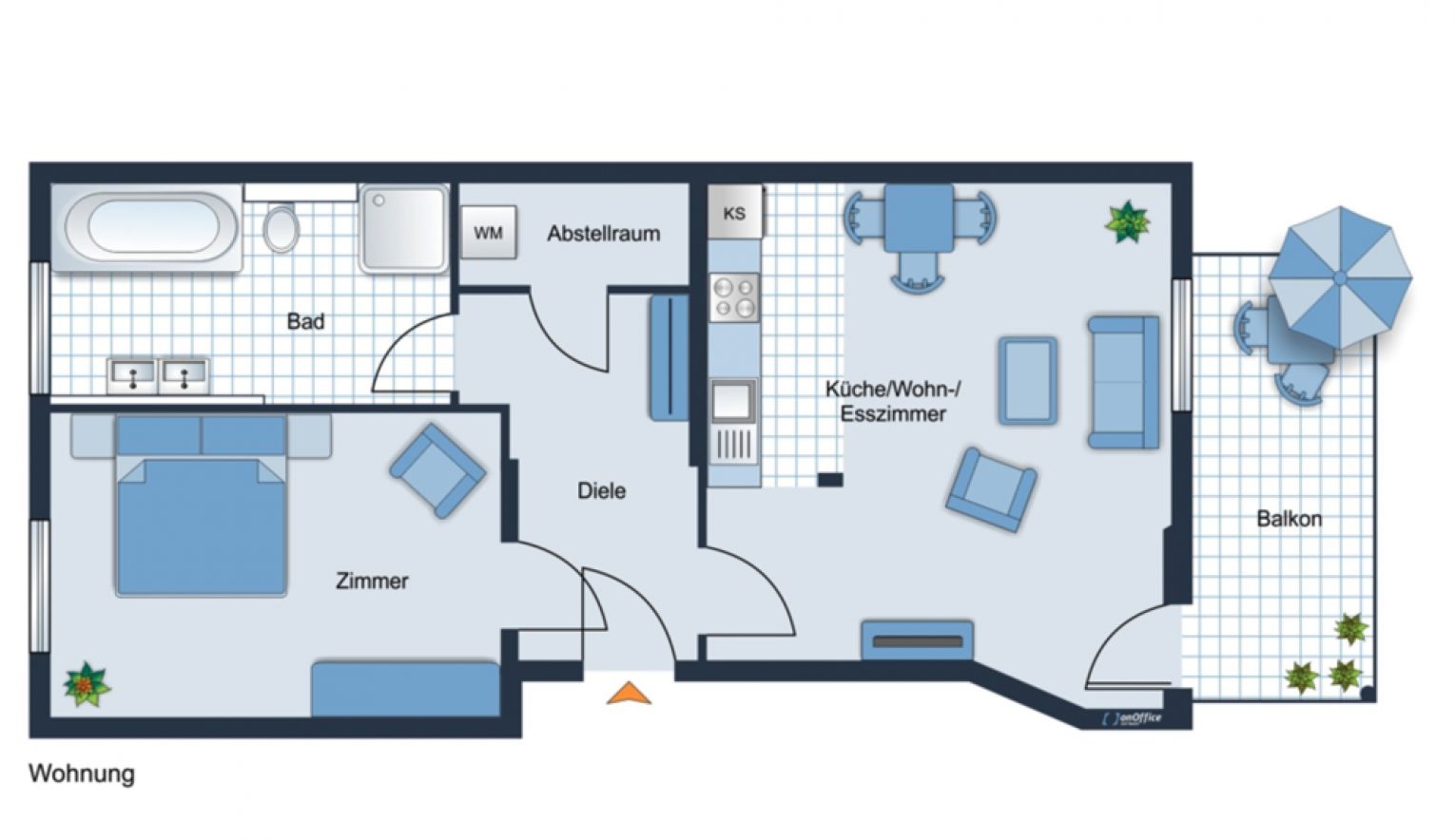 Fußbodenheizung • 2-Raum Wohnung • Erstbezug • Balkon • Lutherviertel • jetzt schnell sein