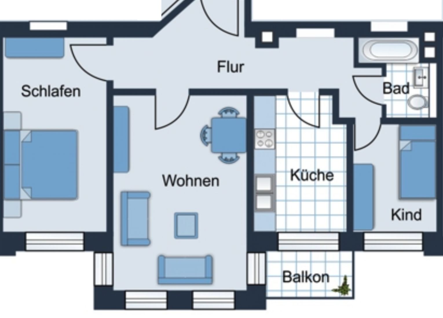 3-Raum Wohnung • Bernsdorf • in Chemnitz • Balkon • NEUER Boden •  UNInah • jetzt Besichtigen