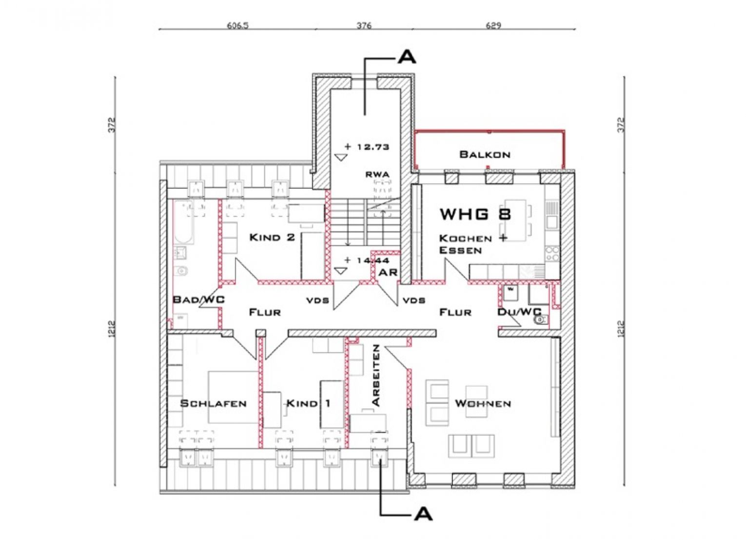 moderne 5 Zimmer • moderner Grundriss • Balkon • TOP Hausgemeinschaft • Grillecke • EBK • Stellplatz