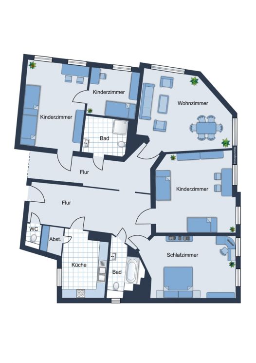 5-Raum Wohnung in Chemnitz •  Wanne und Dusche • Einbauküche • Kappel • jetzt anrufen