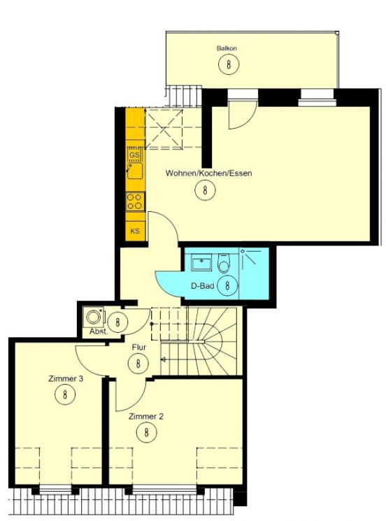 4-Zimmer • Maisonette • 2 Bäder • Balkon  • Fußbodenheizung • Parkett • schnell Termin sichern