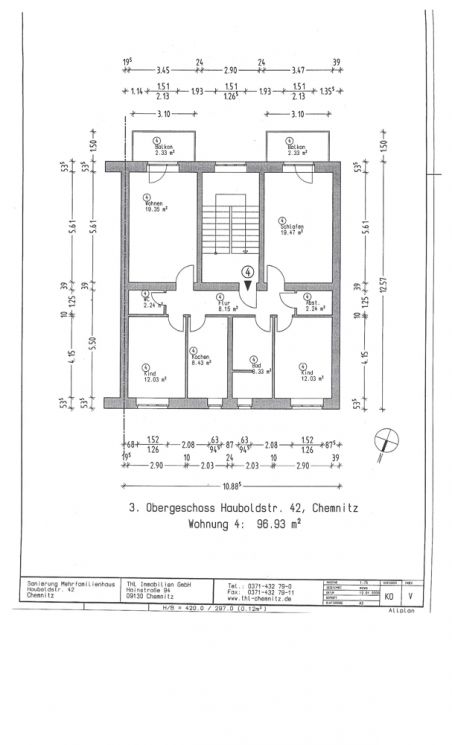 zum Kauf • 4 Zimmer • Langzeit vermietet • Schloßberg • schnell sein• schickes Bad • zwei Balkone