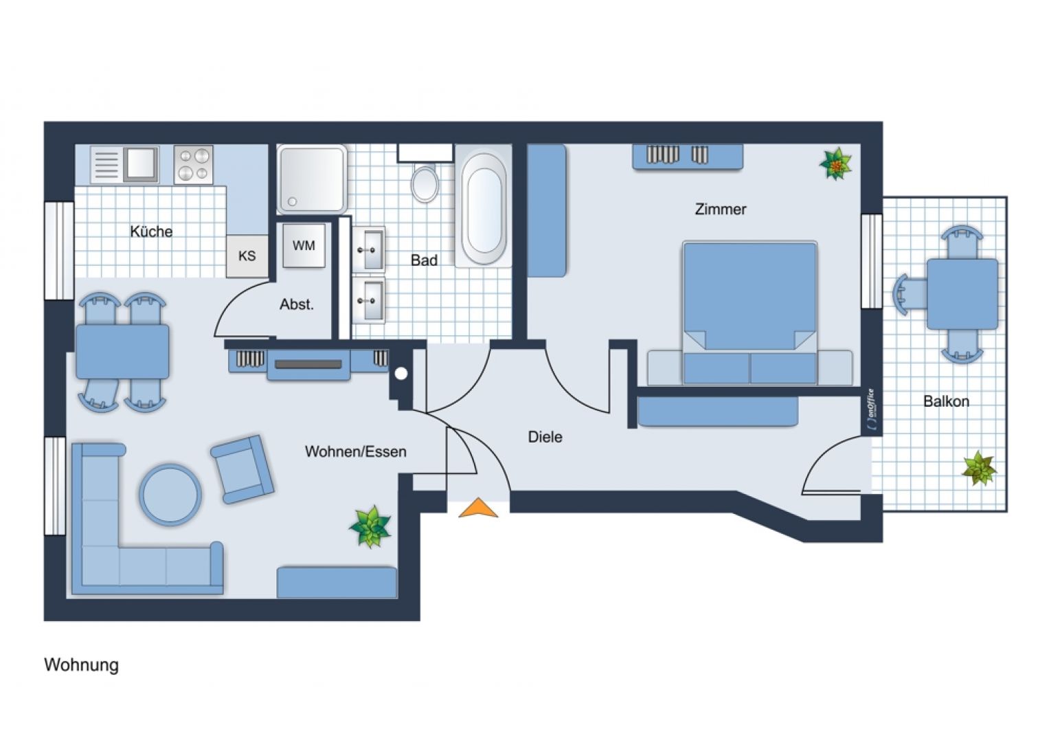 2-Raum Wohnung • Fußbodenheizung • modern • Erstbezug • offene Küche • Termin vereinbaren