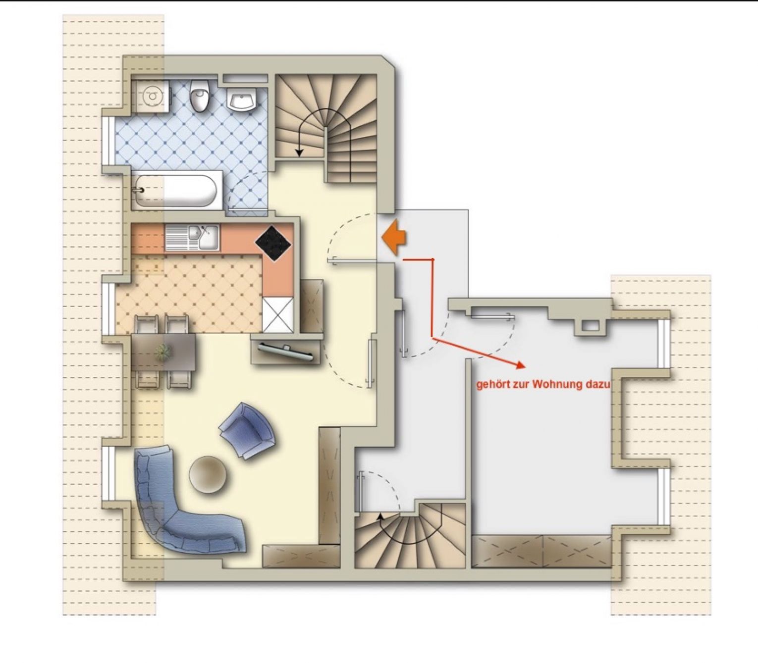 2-Raum Wohnung • Maisonette • Gablenz • Stellplatz • Tageslichtbad • Balkon • Küche • jetzt anrufen